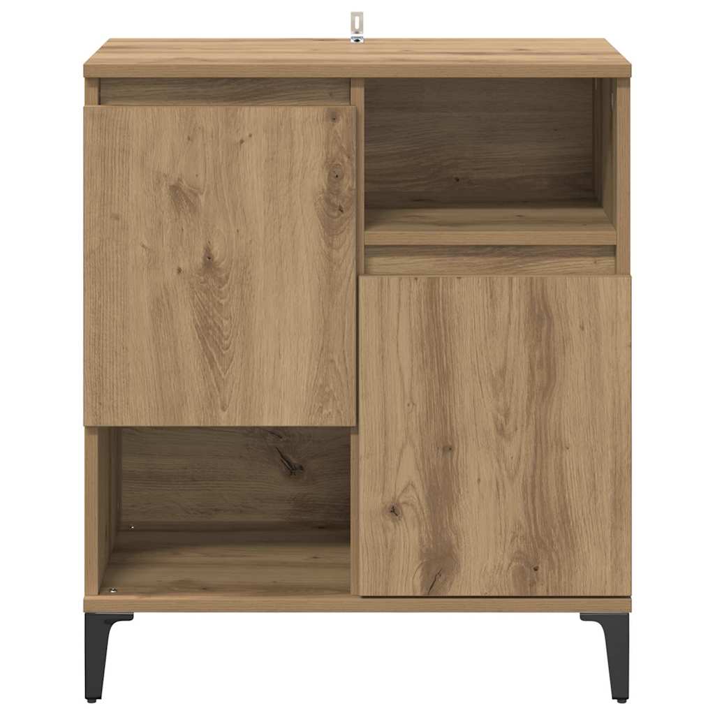 Bufet stejar artizanal 60 x 35 x 70 cm Lemn compozit GartenMobel Dekor