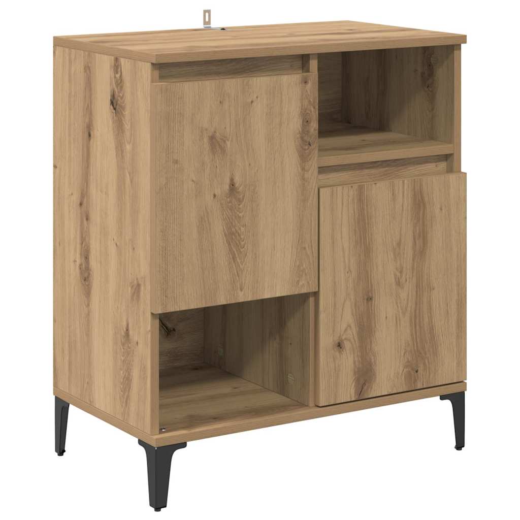 Bufet stejar artizanal 60 x 35 x 70 cm Lemn compozit GartenMobel Dekor