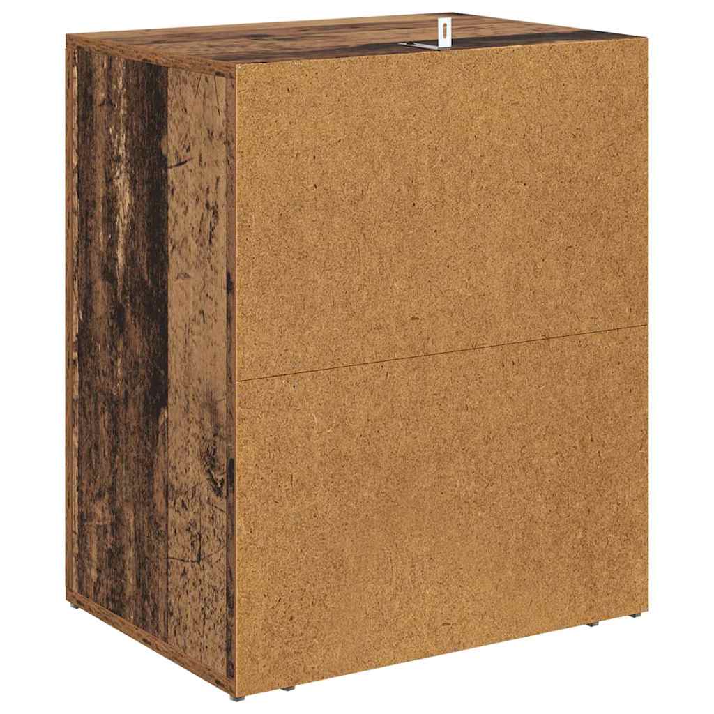 Dulap de noapte Lemn vechi 50 x 36 x 60 cm Lemn compozit GartenMobel Dekor