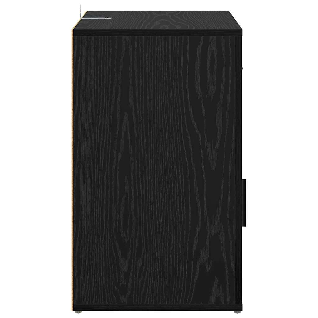 Dulap de noapte Stejar negru 50 x 36 x 60 cm Lemn compozit GartenMobel Dekor