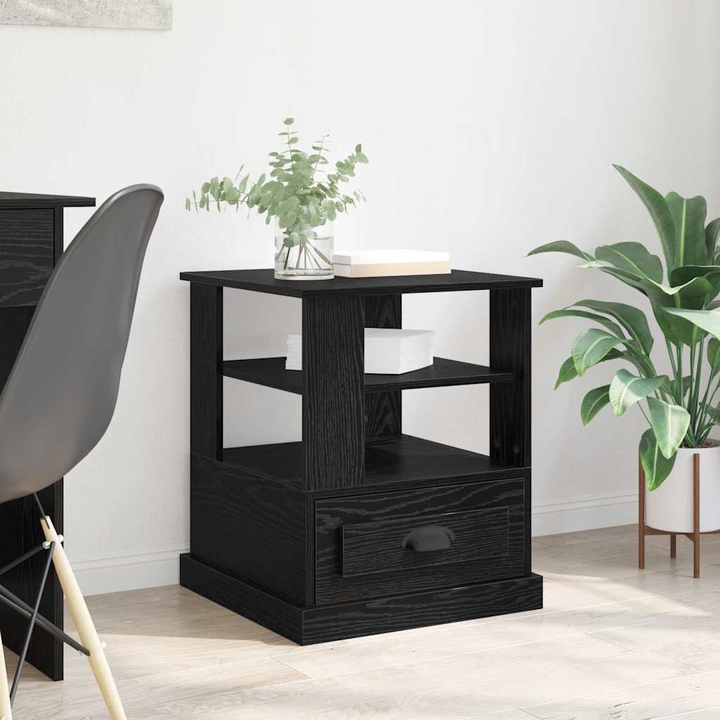 Dulap de noapte Stejar negru 50 x 50 x 60 cm Lemn compozit GartenMobel Dekor