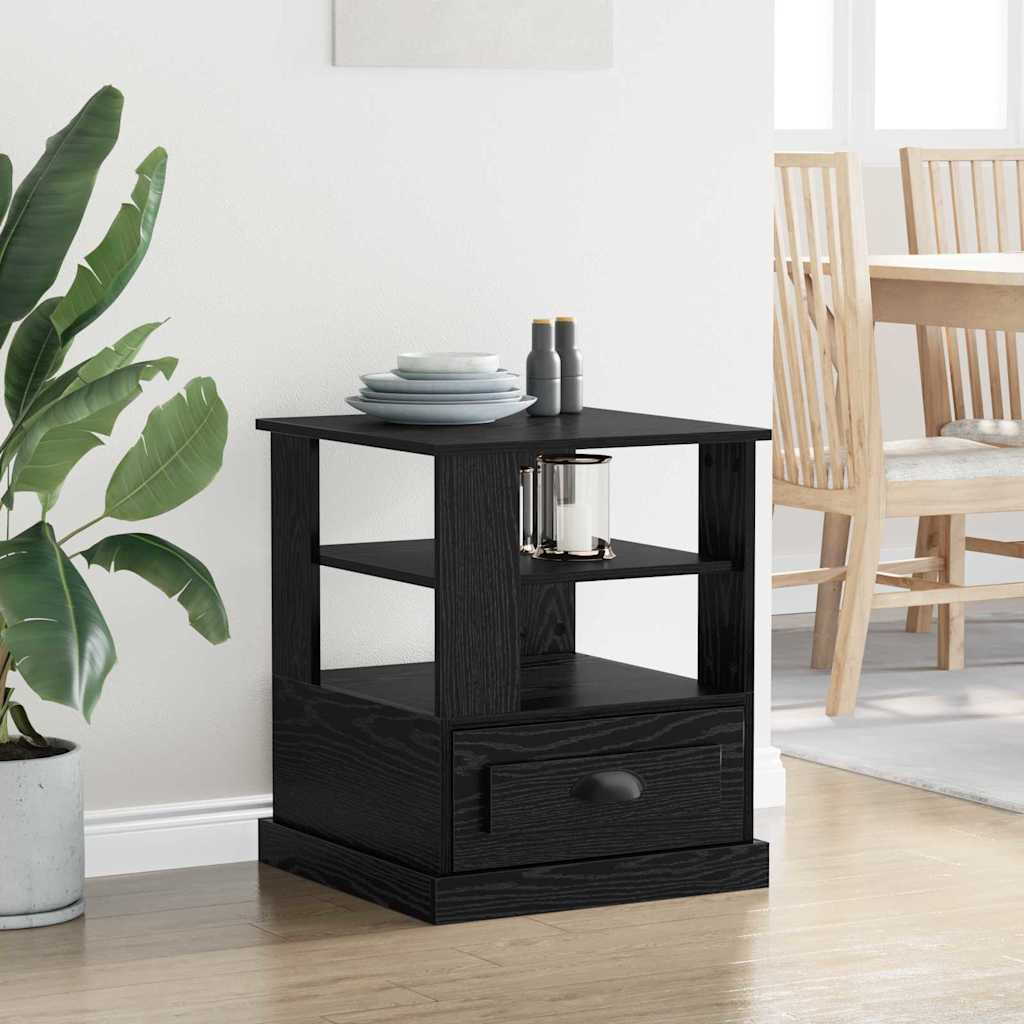 Dulap de noapte Stejar negru 50 x 50 x 60 cm Lemn compozit GartenMobel Dekor