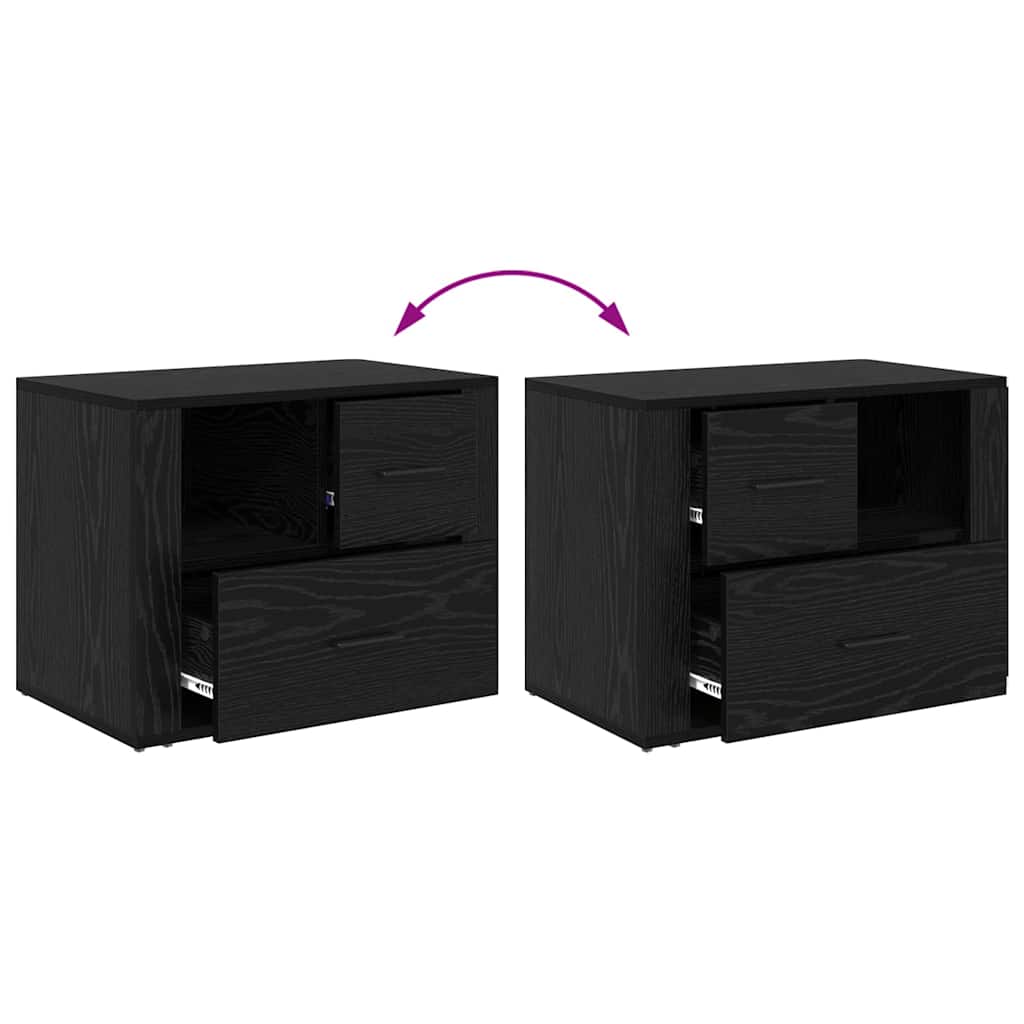 Dulap de noapte Stejar negru 60 x 36 x 45 cm Lemn compozit GartenMobel Dekor