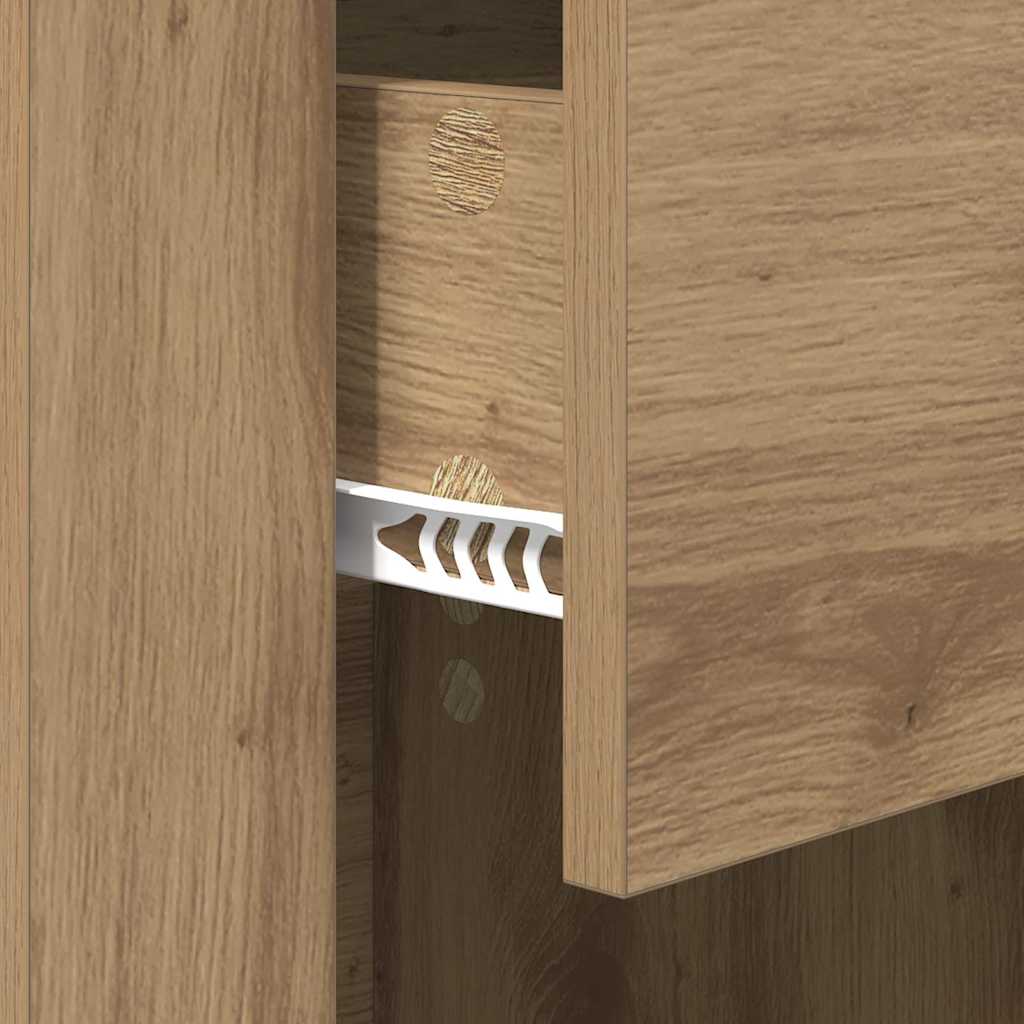 Dulap de noapte stejar artizanal 50 x 36 x 60 cm Lemn compozit GartenMobel Dekor