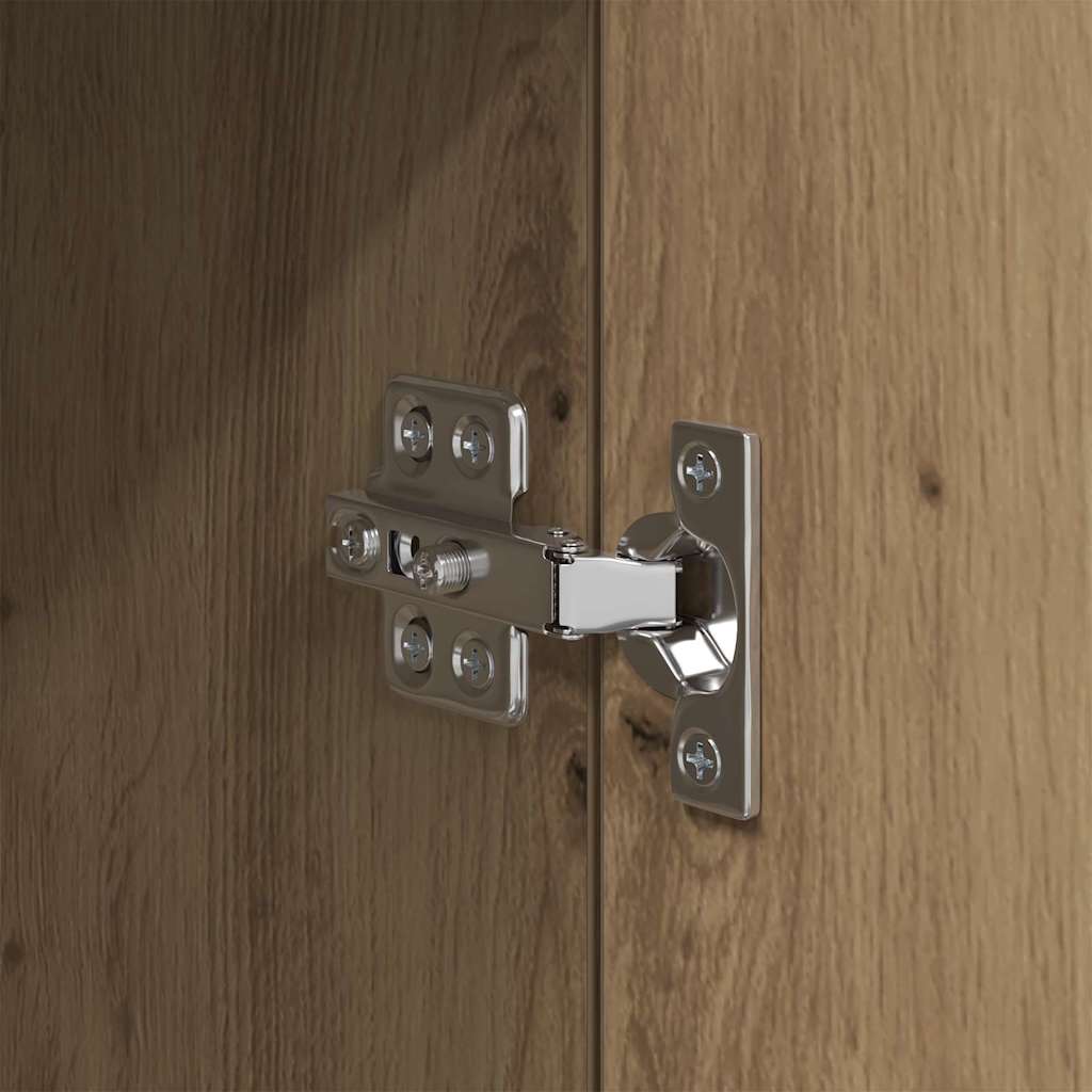 Dulap de noapte stejar artizanal 50 x 36 x 60 cm Lemn compozit GartenMobel Dekor