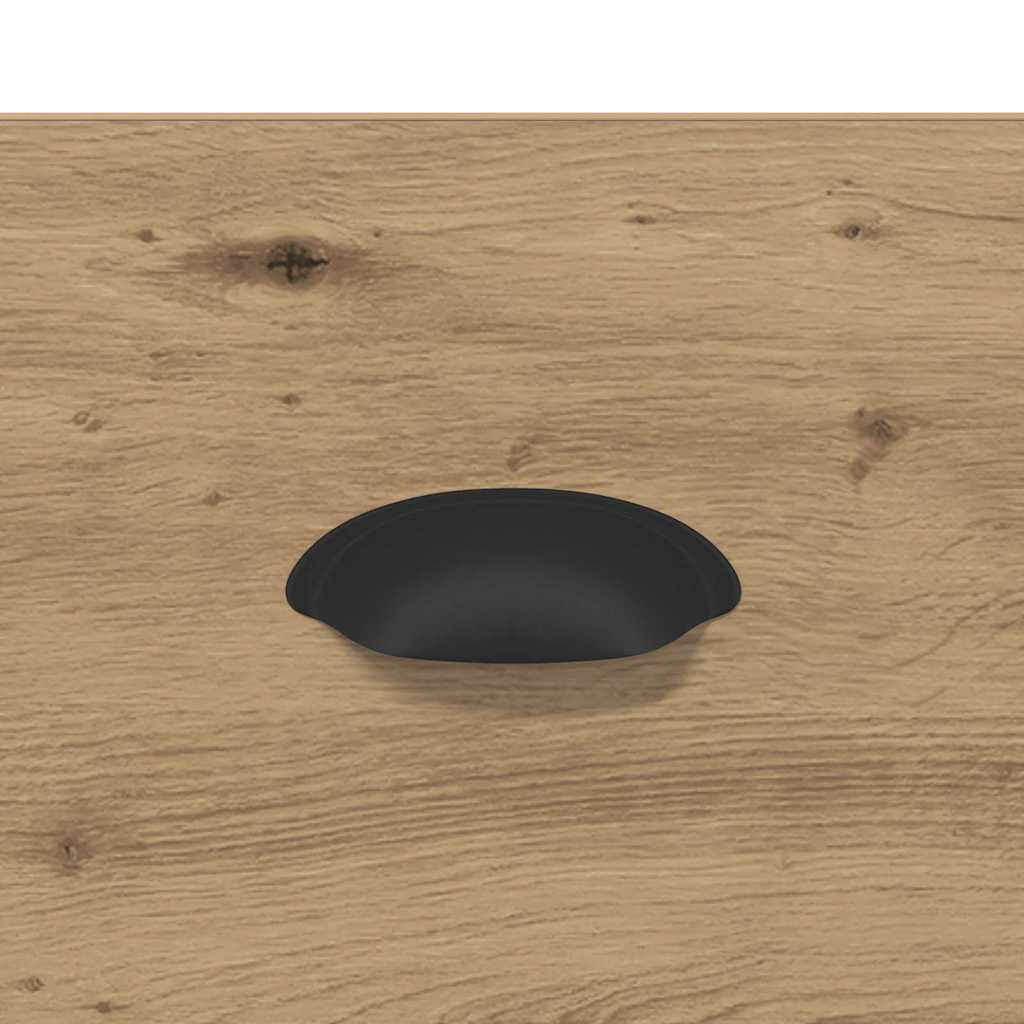 Dulap de noapte stejar artizanal 50 x 50 x 60 cm Lemn compozit GartenMobel Dekor