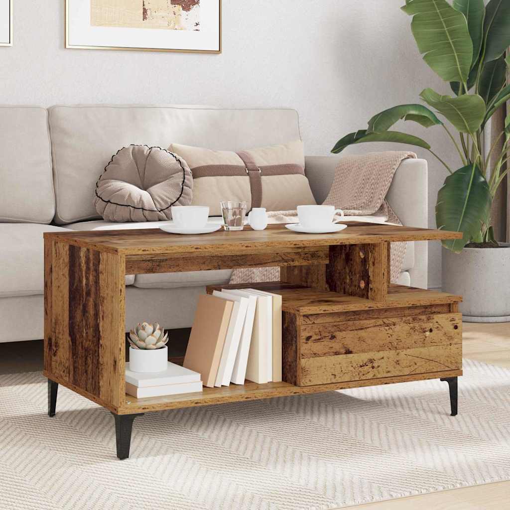 Masă de cafea Lemn vechi 90 x 49 x 45 cm Lemn compozit GartenMobel Dekor