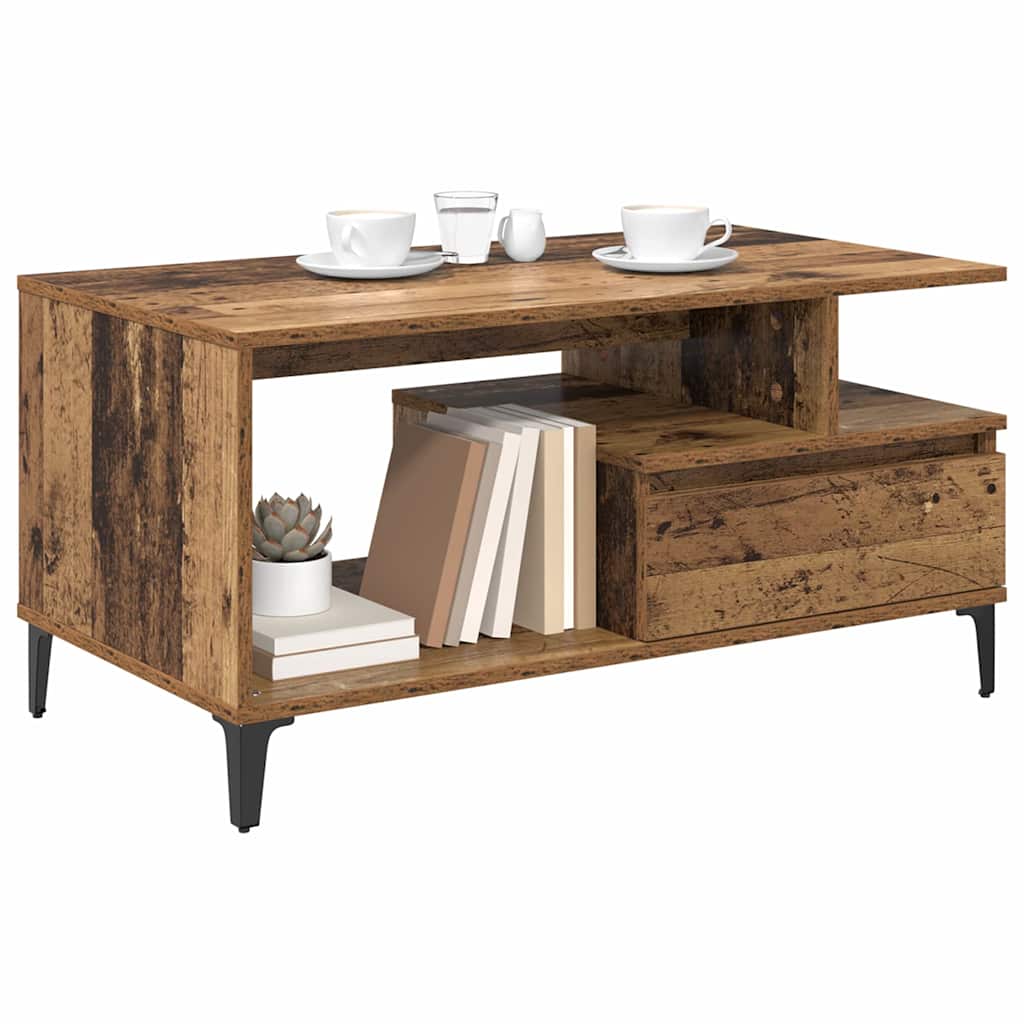 Masă de cafea Lemn vechi 90 x 49 x 45 cm Lemn compozit GartenMobel Dekor