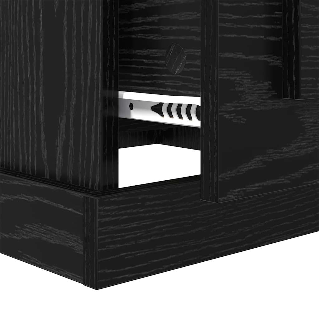 Masă de cafea Stejar negru 50 x 50 x 35 cm Lemn compozit GartenMobel Dekor