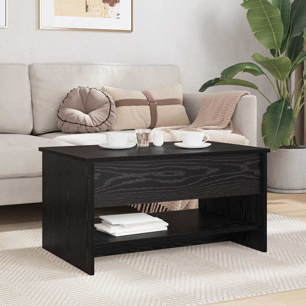 Masă de cafea Stejar negru 80 x 50.5 x 41.5 cm Lemn compozit GartenMobel Dekor