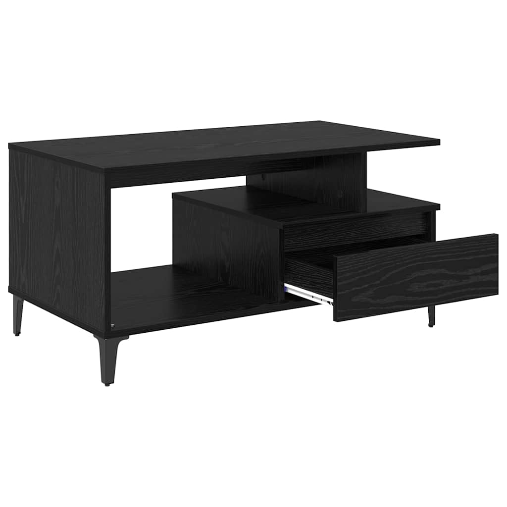 Masă de cafea Stejar negru 90 x 49 x 45 cm Lemn compozit GartenMobel Dekor