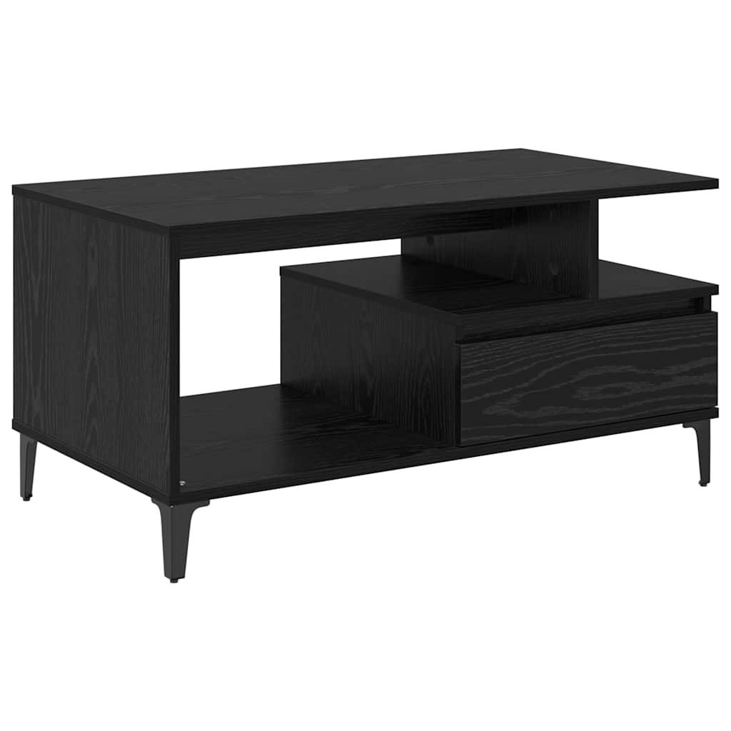 Masă de cafea Stejar negru 90 x 49 x 45 cm Lemn compozit GartenMobel Dekor