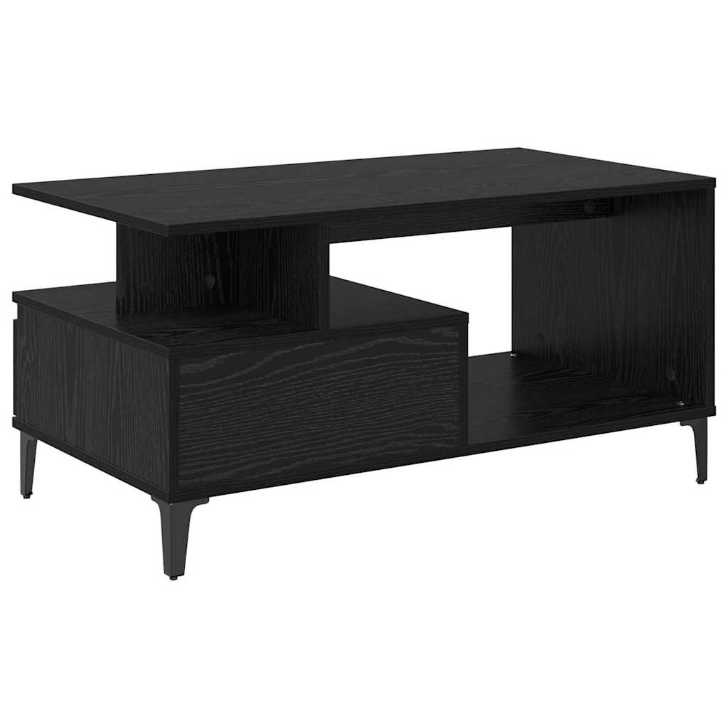 Masă de cafea Stejar negru 90 x 49 x 45 cm Lemn compozit GartenMobel Dekor