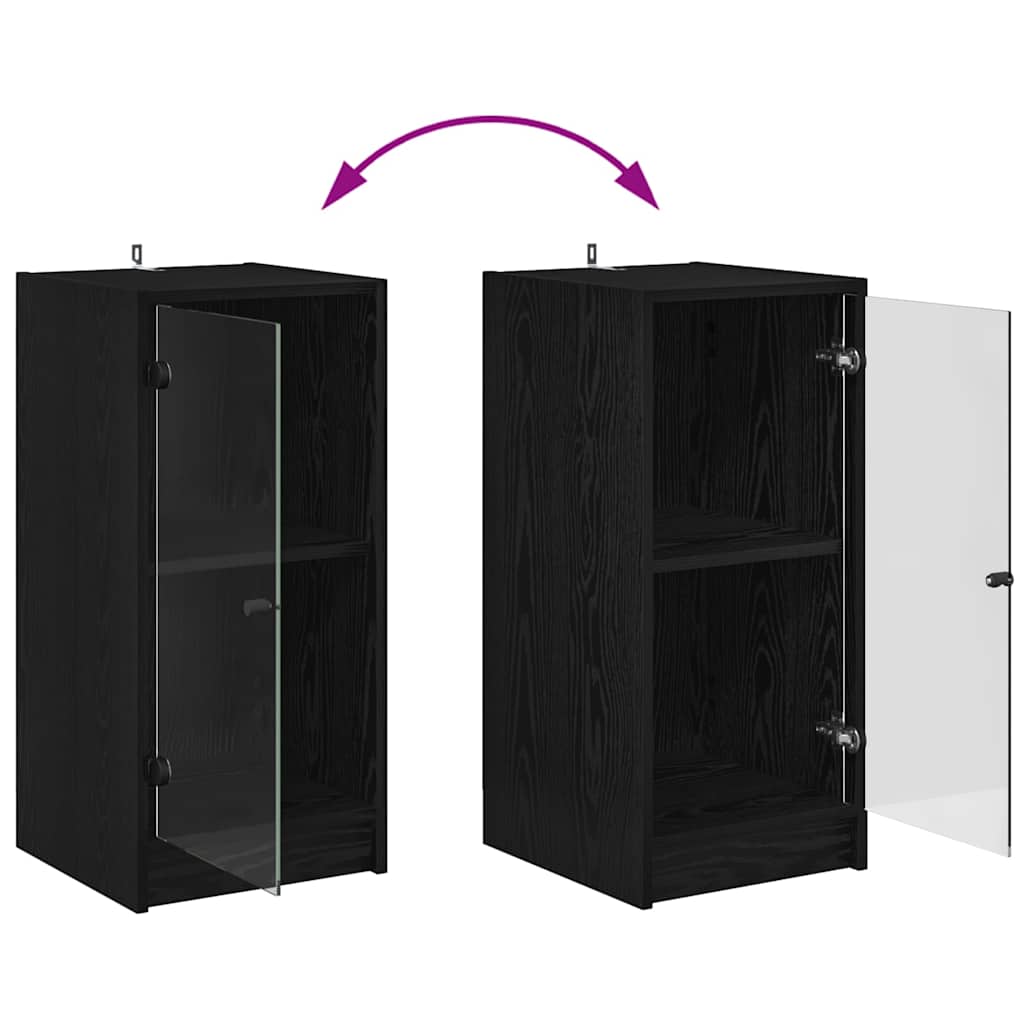 Bufet Stejar negru 35 x 37 x 76 cm Lemn compozit GartenMobel Dekor