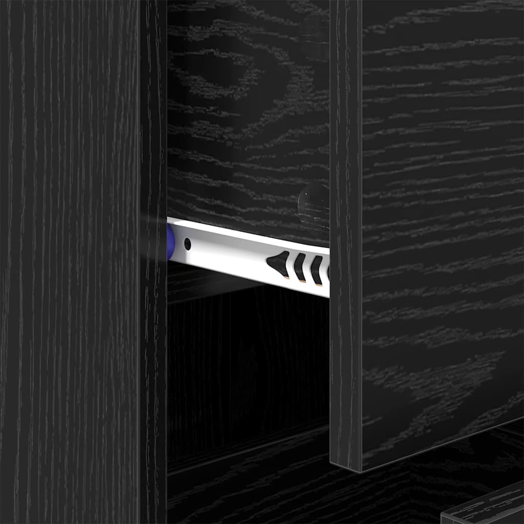 Bufet cu sertar Stejar negru 34 x 34.5 x 90 cm Lemn compozit GartenMobel Dekor