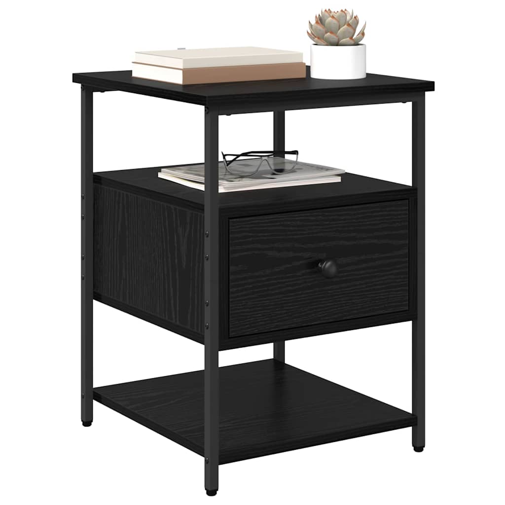 Dulap de noapte Stejar negru 40 x 42 x 56 cm Lemn compozit GartenMobel Dekor