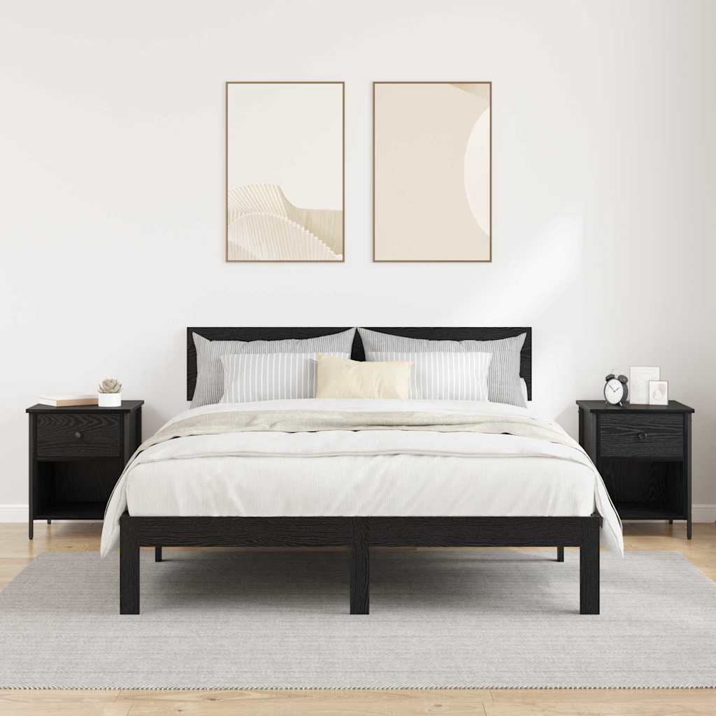 Dulap de noapte cu sertar 2 pcs Stejar negru 40 x 42 x 50 cm GartenMobel Dekor