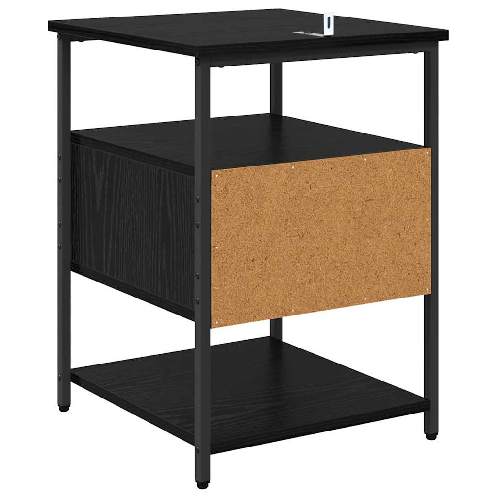 Dulap de noapte cu sertar 2 pcs Stejar negru 40 x 42 x 56 cm GartenMobel Dekor