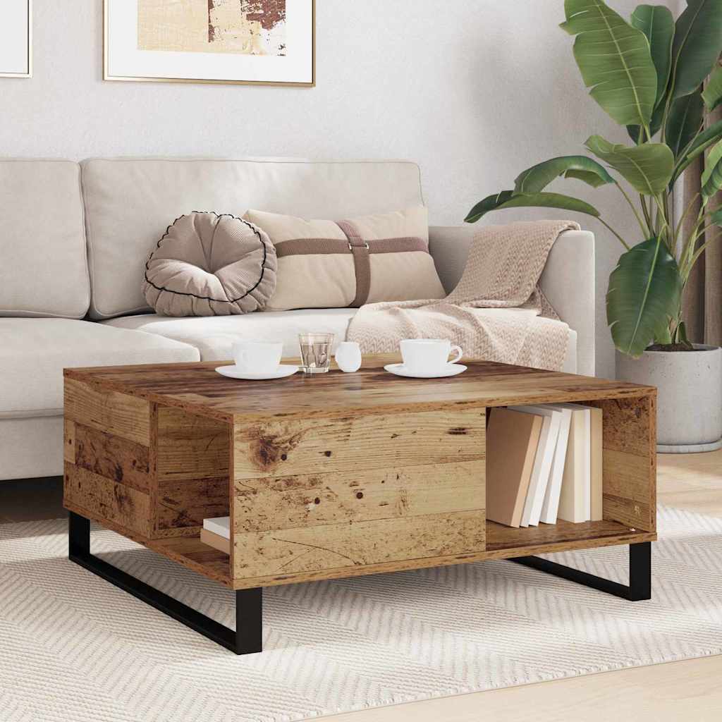 Masă de cafea Lemn vechi 80 x 80 x 36.5 cm Lemn compozit GartenMobel Dekor