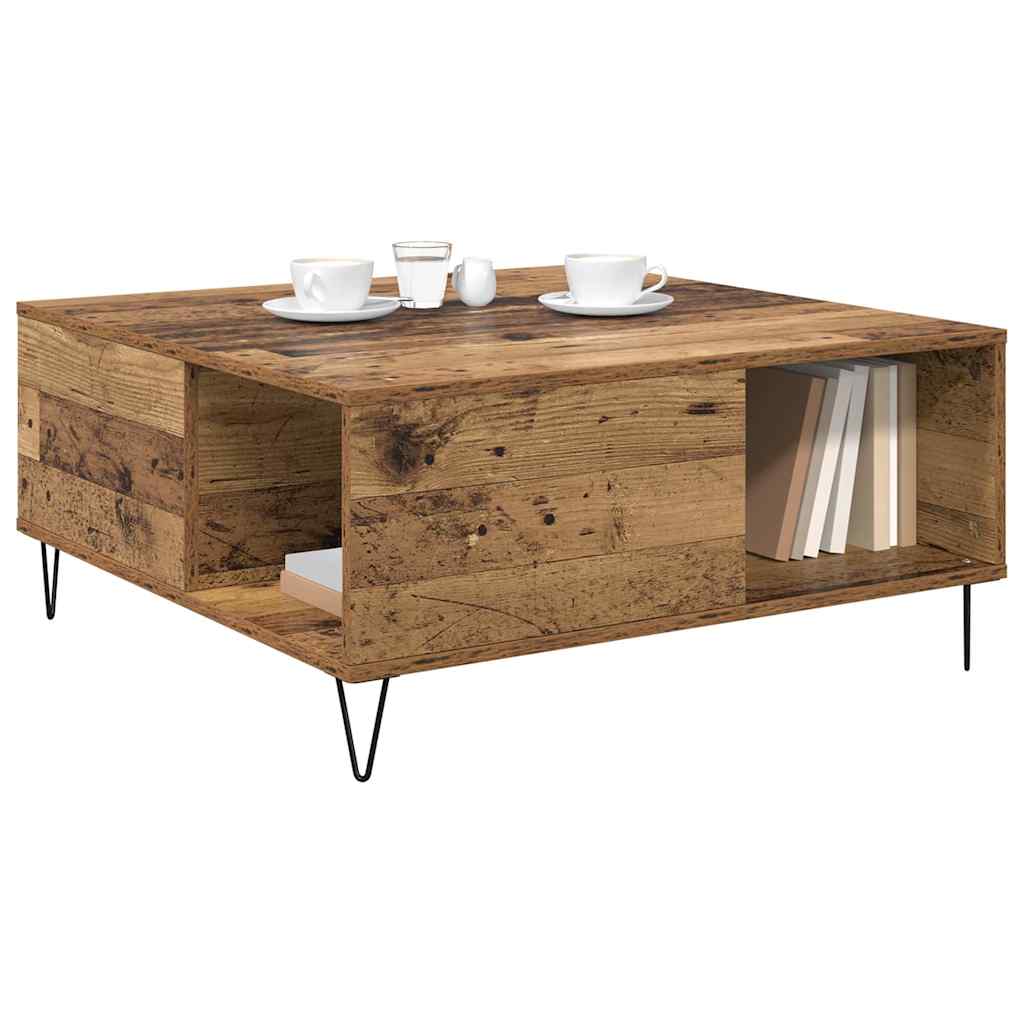 Masă de cafea Lemn vechi 80 x 80 x 36.5 cm Lemn compozit GartenMobel Dekor