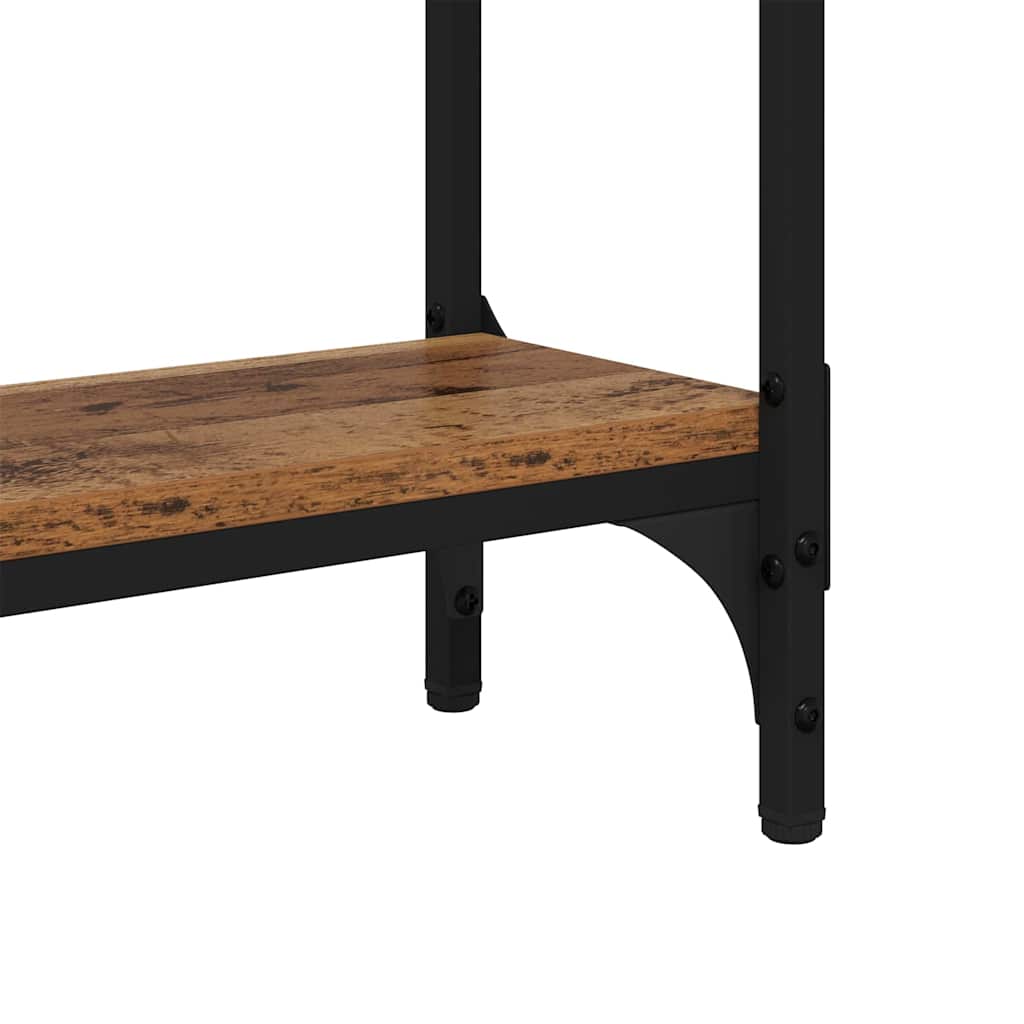 Masă de consolă cu raft Lemn vechi 75 x 22.5 x 75 cm GartenMobel Dekor