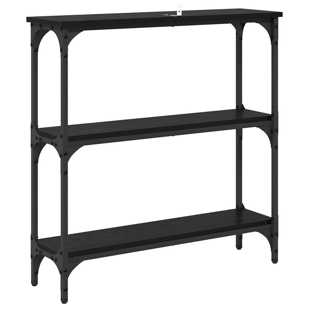 Masă de consolă cu raft Stejar negru 75 x 22.5 x 75 cm GartenMobel Dekor