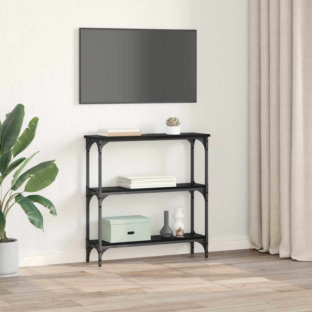 Masă de consolă cu raft Stejar negru 75 x 22.5 x 75 cm GartenMobel Dekor