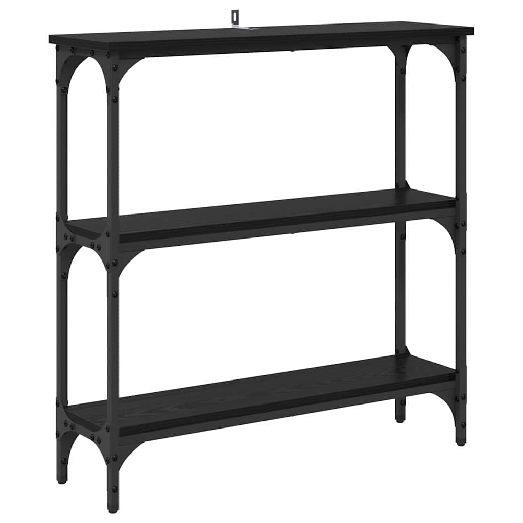 Masă de consolă cu raft Stejar negru 75 x 22.5 x 75 cm GartenMobel Dekor