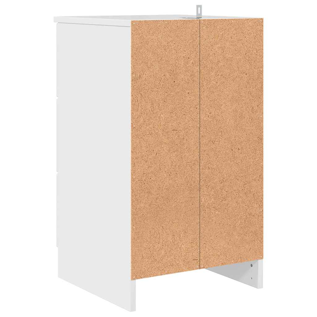 Dulap de noapte Alb foarte lucios 38 x 38 x 66 cm Lemn compozit GartenMobel Dekor