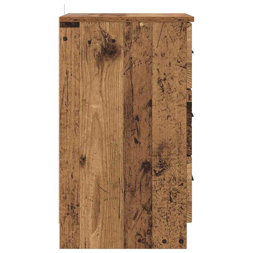 Dulap de noapte Lemn vechi 38 x 38 x 66 cm Lemn compozit GartenMobel Dekor