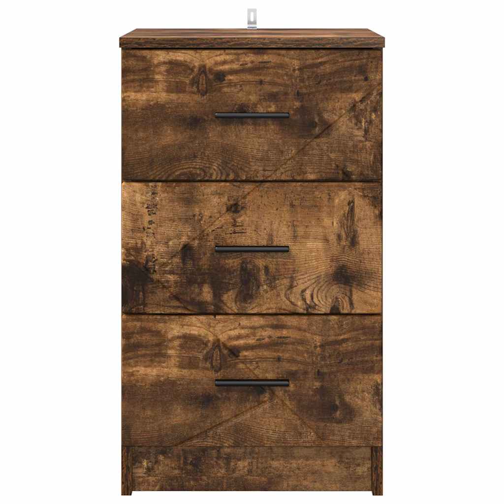 Dulap de noapte Stejar afumat 38 x 38 x 66 cm Lemn compozit GartenMobel Dekor