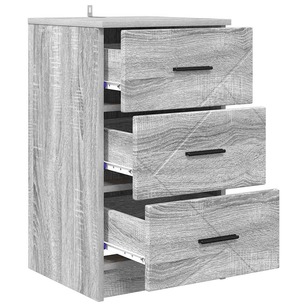 Dulap de noapte sonoma gri 38 x 38 x 66 cm Lemn compozit GartenMobel Dekor