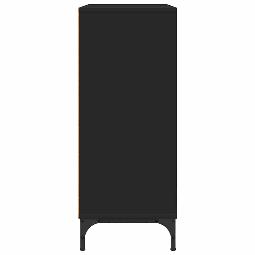 Bufet cu sertar Negru 79.5 x 33 x 82 cm Lemn compozit GartenMobel Dekor