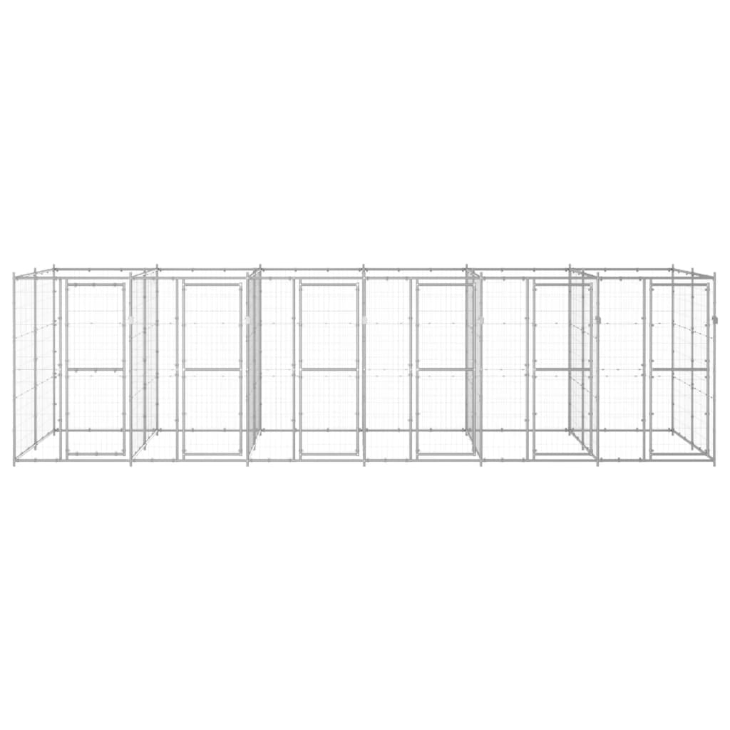 Padoc pentru câini de exterior, 14,52 m², oțel galvanizat GartenMobel Dekor