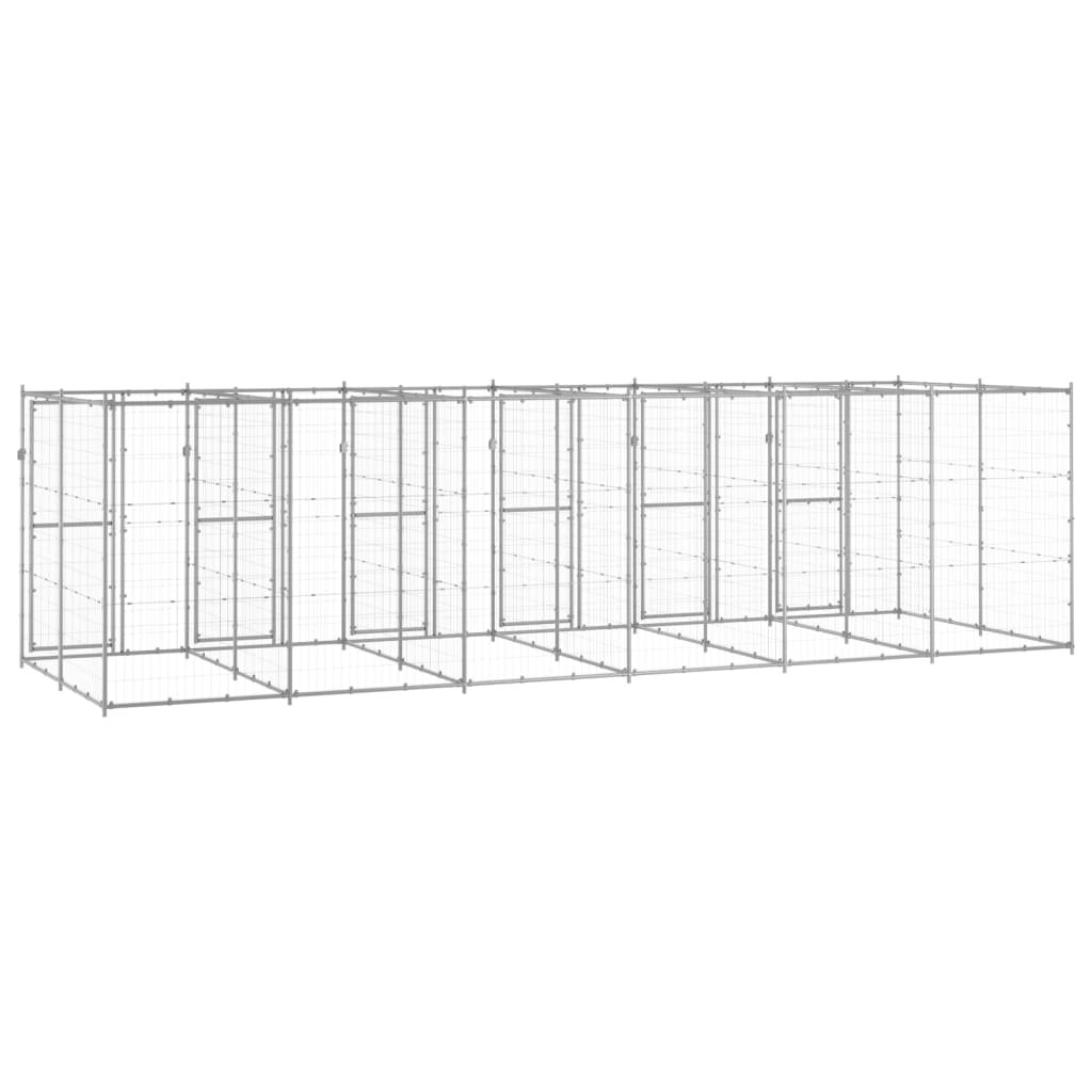 Padoc pentru câini de exterior, 14,52 m², oțel galvanizat GartenMobel Dekor