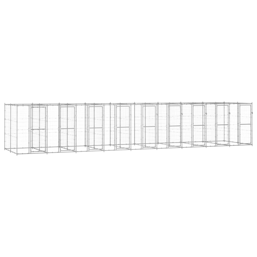 Padoc pentru câini de exterior, 21,78 m², oțel galvanizat GartenMobel Dekor