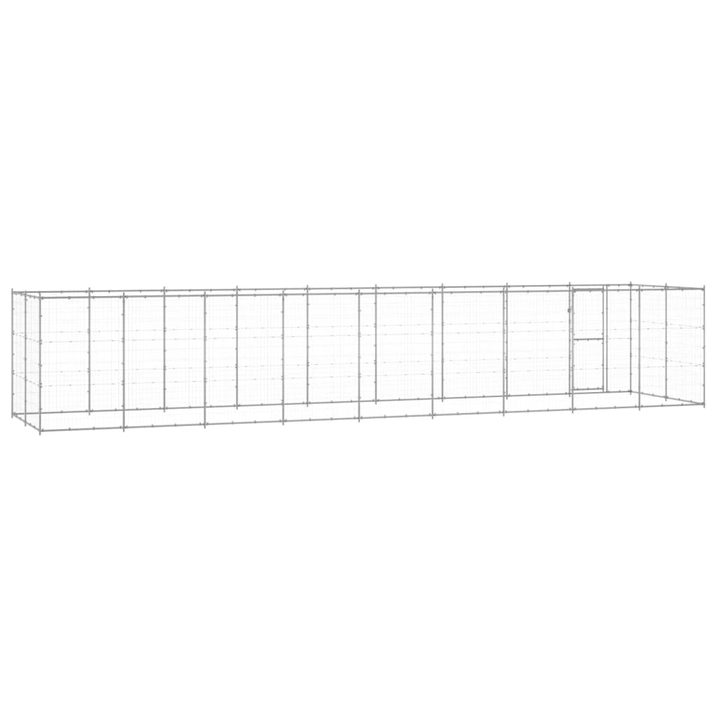 Padoc pentru câini de exterior, 21,78 m², oțel galvanizat GartenMobel Dekor