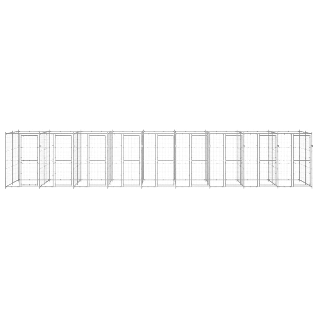 Padoc pentru câini de exterior, 21,78 m², oțel galvanizat GartenMobel Dekor