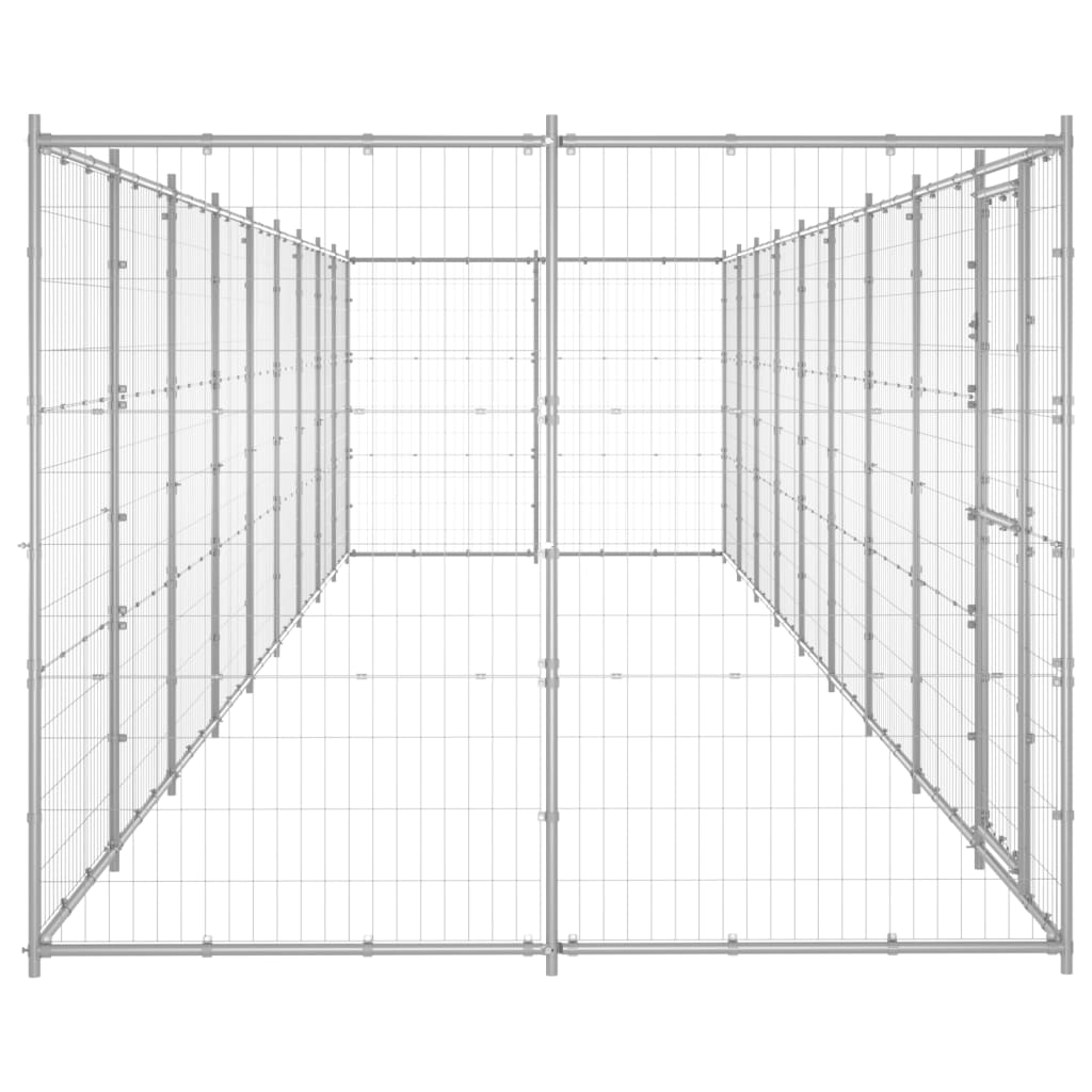 Padoc pentru câini de exterior, 21,78 m², oțel galvanizat GartenMobel Dekor