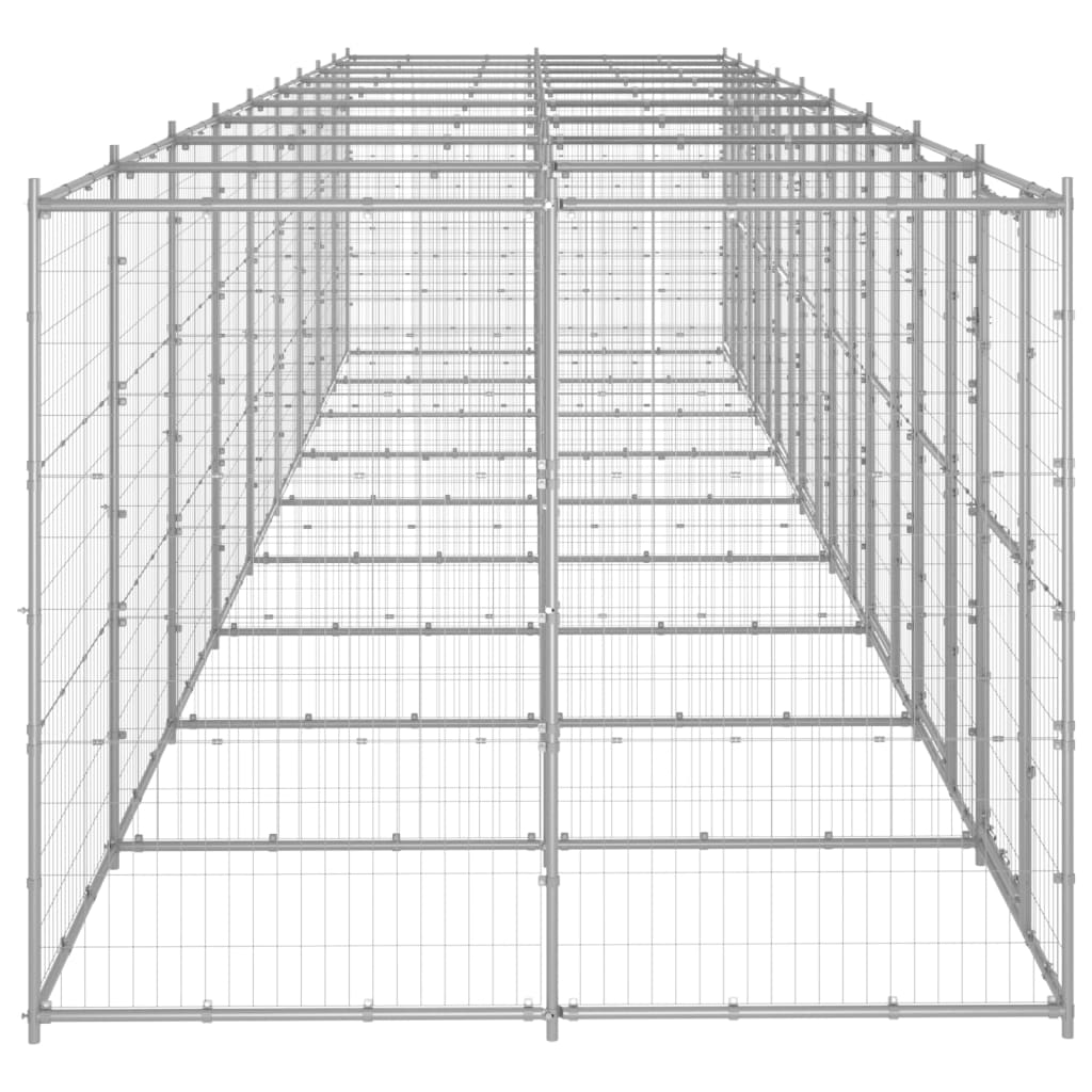 Padoc pentru câini de exterior, 21,78 m², oțel galvanizat GartenMobel Dekor