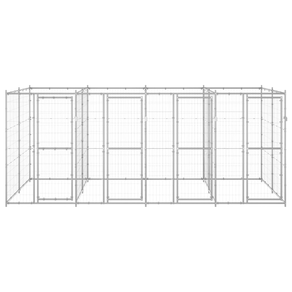 Padoc pentru câini de exterior, 9,68 m², oțel galvanizat GartenMobel Dekor