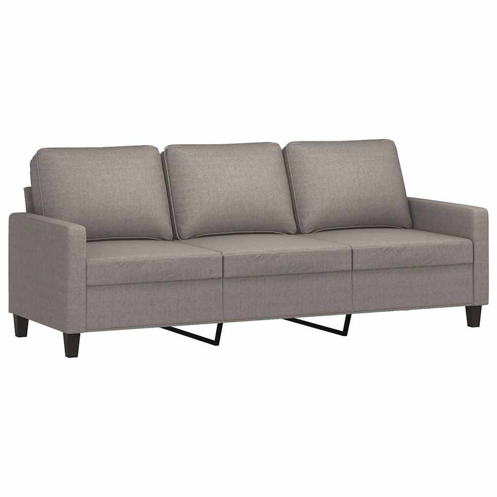Set de canapea cu perne, 4 piese, gri taupe, material textil GartenMobel Dekor