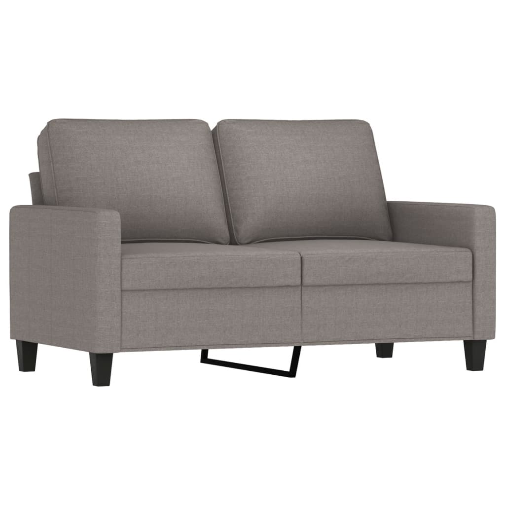 Set de canapea cu perne, 4 piese, gri taupe, material textil GartenMobel Dekor