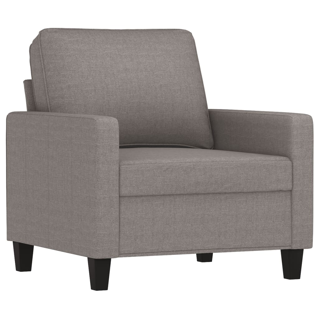 Set de canapea cu perne, 4 piese, gri taupe, material textil GartenMobel Dekor