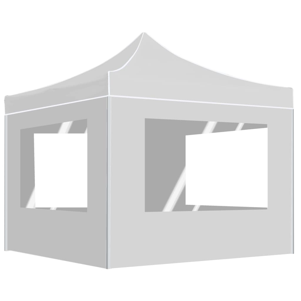 Cort de petrecere pliabil cu pereți, alb, 3 x 3 m, aluminiu GartenMobel Dekor