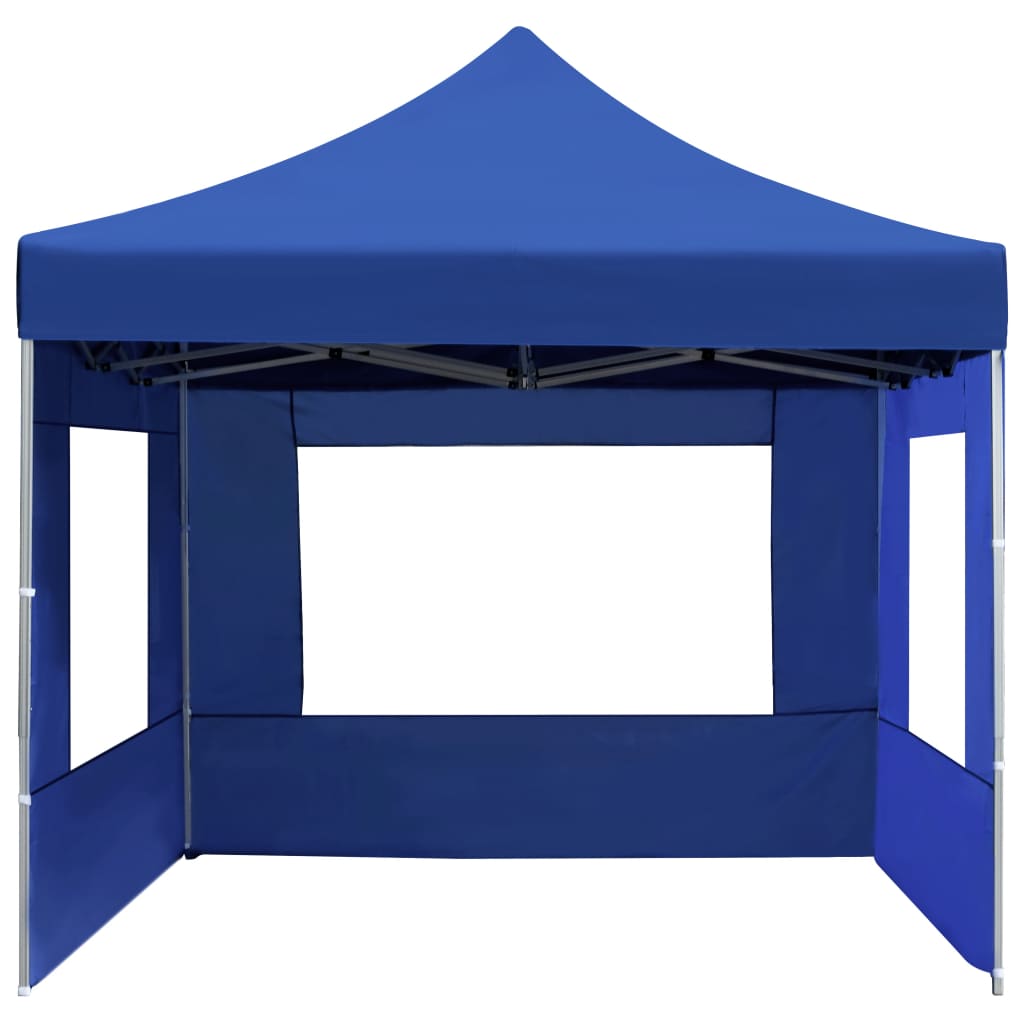 Cort de petrecere pliabil cu pereți albastru, 4,5x3 m, aluminiu GartenMobel Dekor