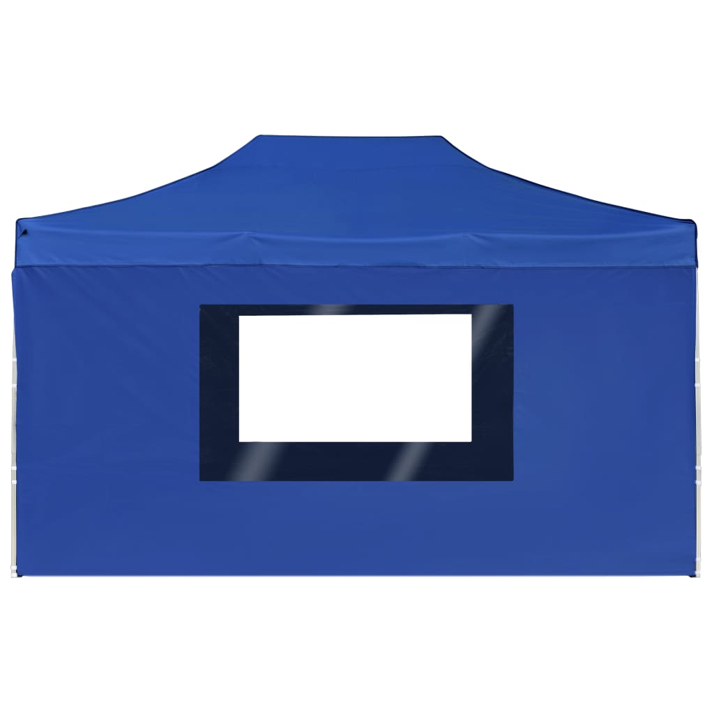 Cort de petrecere pliabil cu pereți albastru, 4,5x3 m, aluminiu GartenMobel Dekor