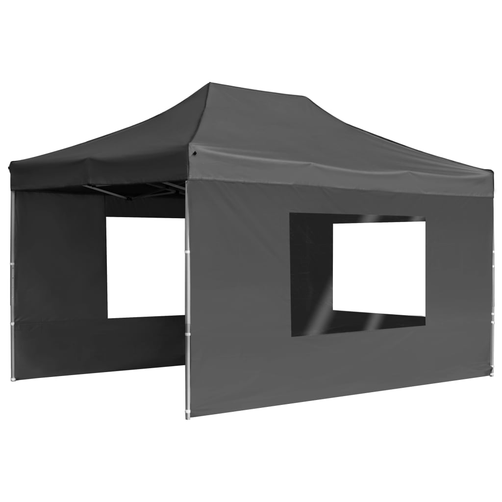 Cort de petrecere pliabil cu pereți antracit, 4,5x3 m, aluminiu GartenMobel Dekor