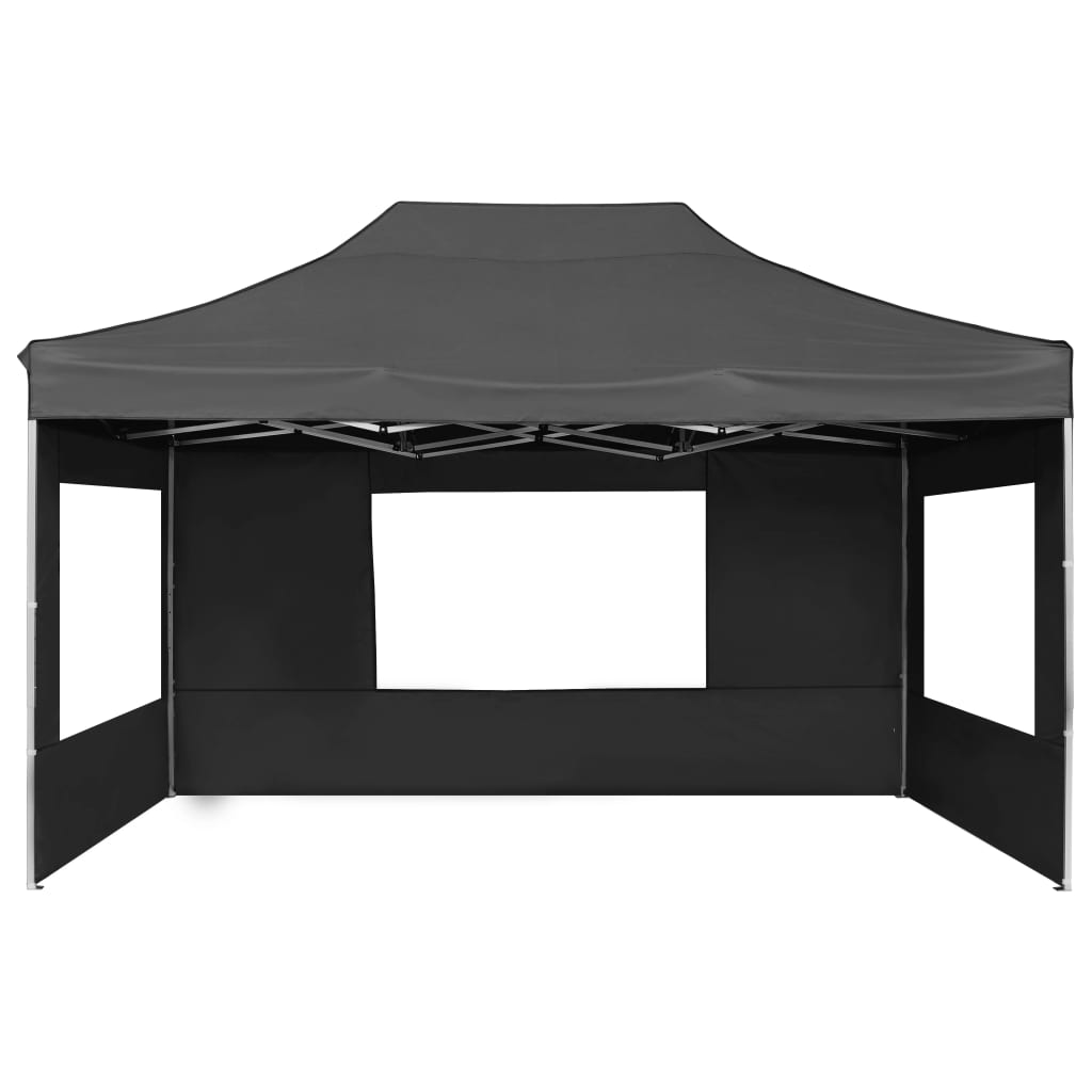 Cort de petrecere pliabil cu pereți antracit, 4,5x3 m, aluminiu GartenMobel Dekor