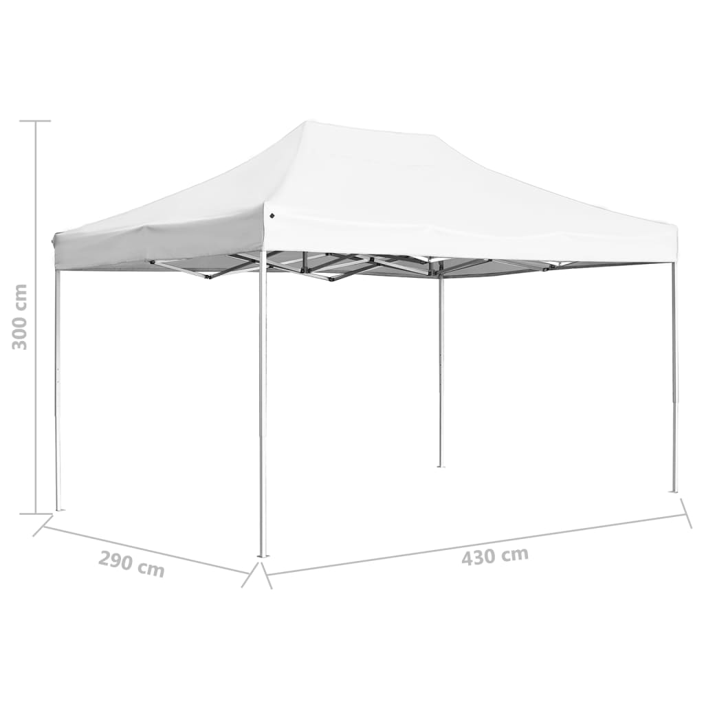 Cort de petrecere pliabil profesional, alb, 4,5x3 m, aluminiu GartenMobel Dekor